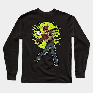 Baseball Zombie Player Long Sleeve T-Shirt